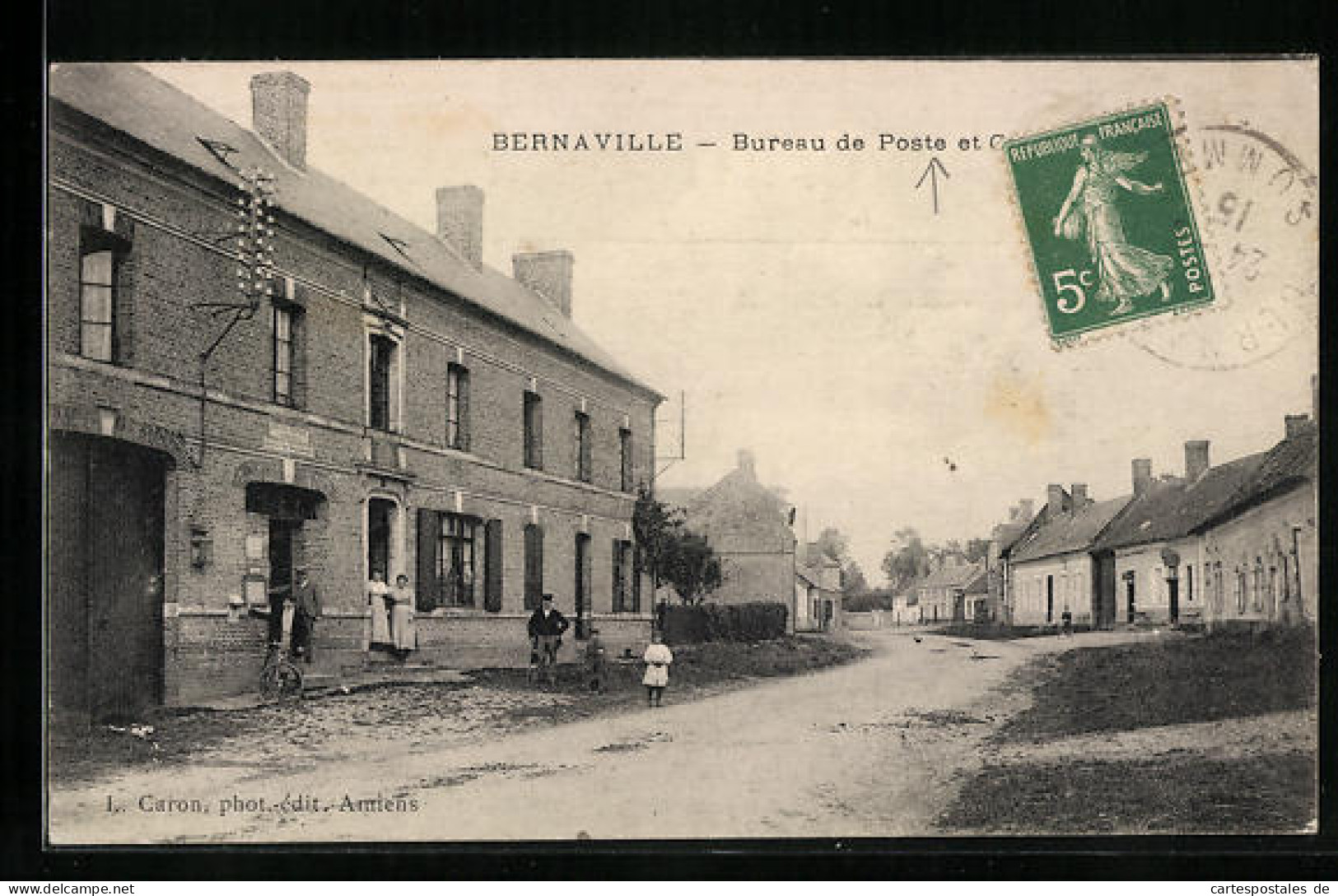 CPA Bernaville, Bureau De Poste  - Autres & Non Classés