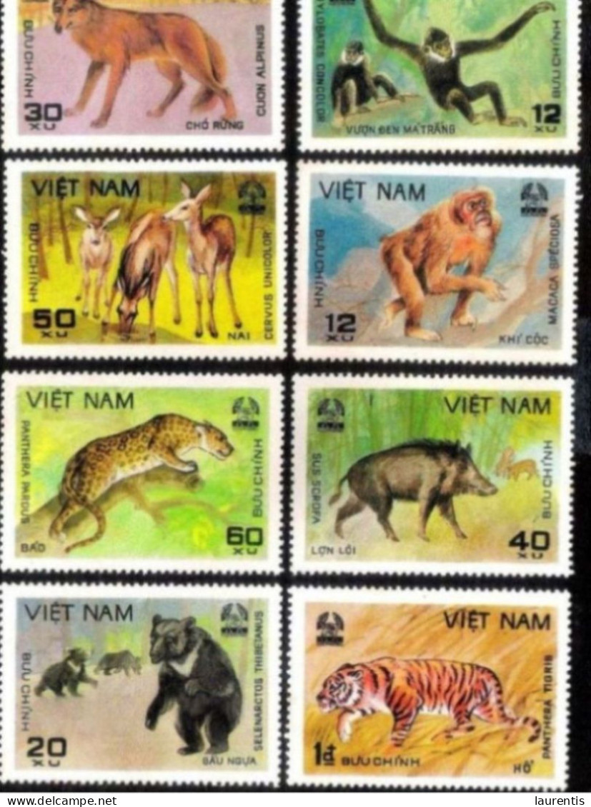 2590  Bears - Deers - Wolves - Felins - Vietnam Yv 373-80 - MNH - 1,75 (7) - Beren