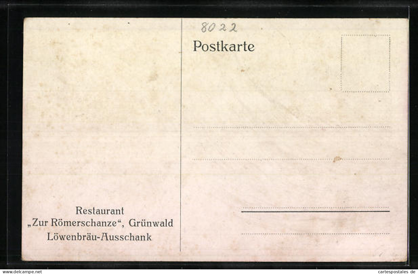 Künstler-AK Grünwald, Restaurant Zur Römerschanze  - Altri & Non Classificati