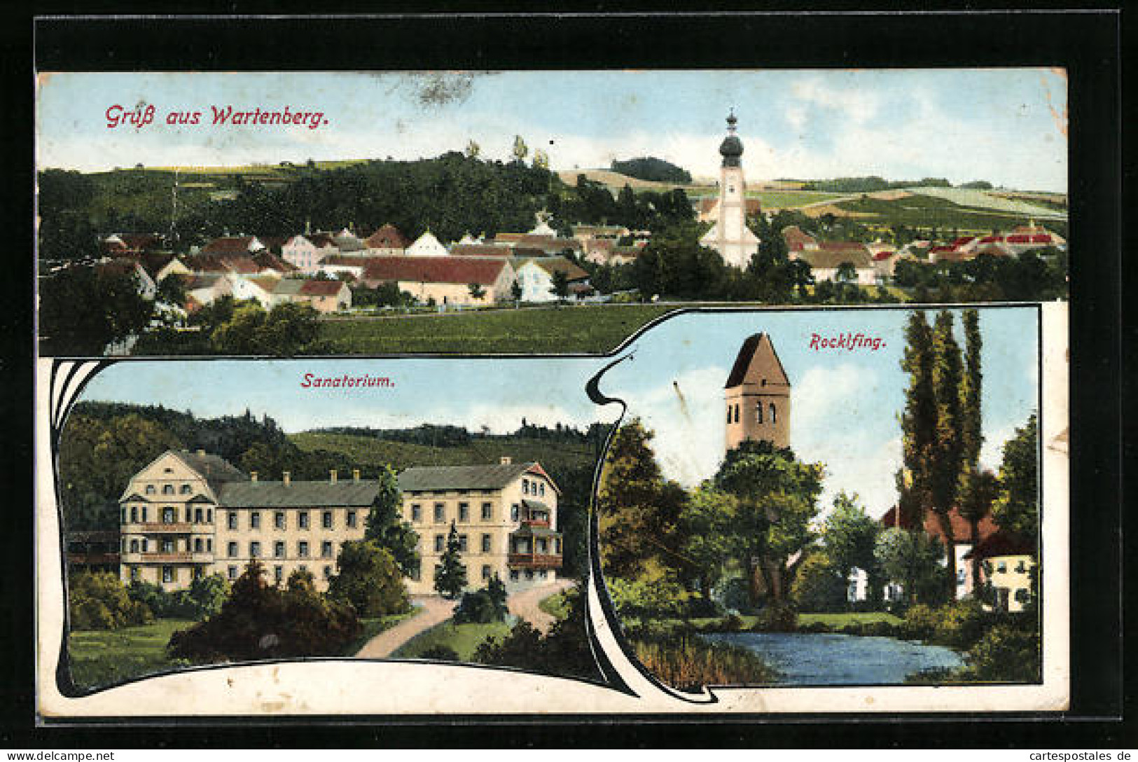 AK Wartenberg, Sanatorium, Rocklfing, Panorama  - Altri & Non Classificati