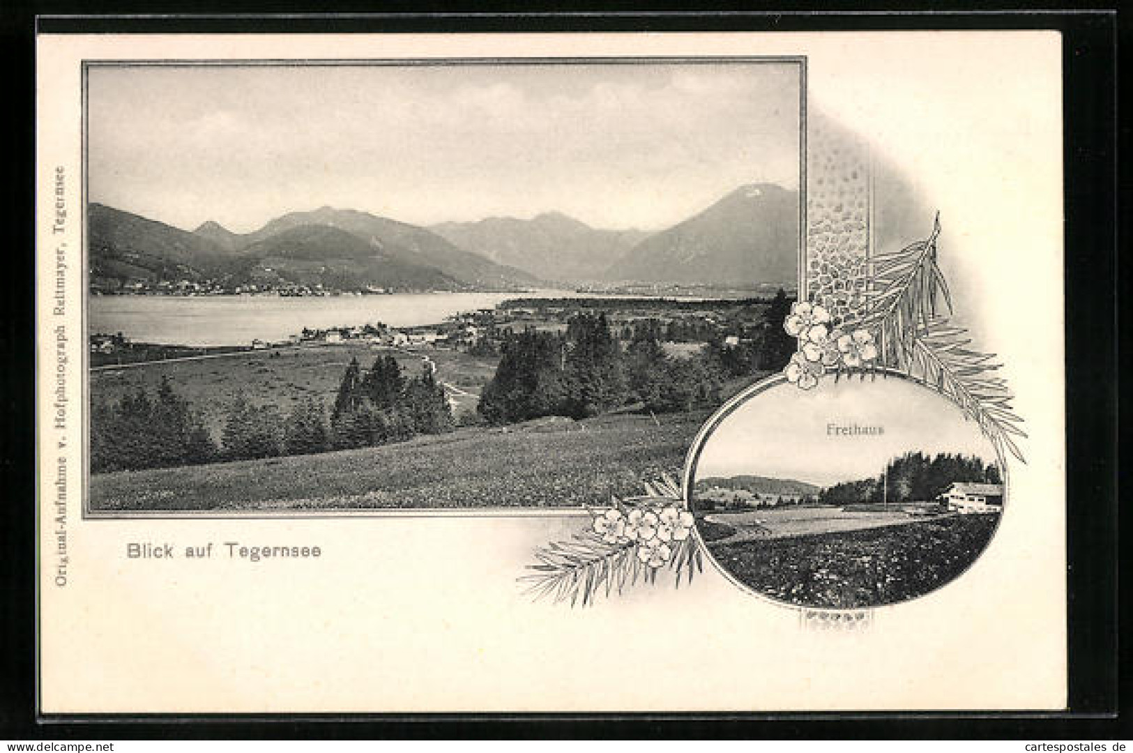 AK Tegernsee, Freihaus Und Blick Auf Den Tegernsee  - Tegernsee