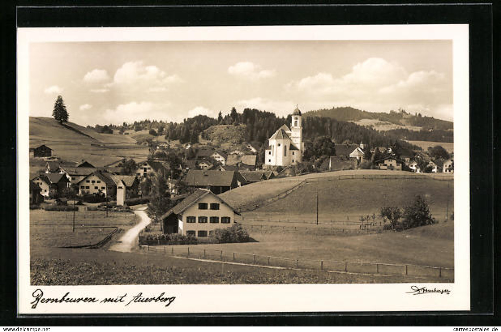 AK Bernbeuren, Ortsansicht Mit Auerberg  - Sonstige & Ohne Zuordnung