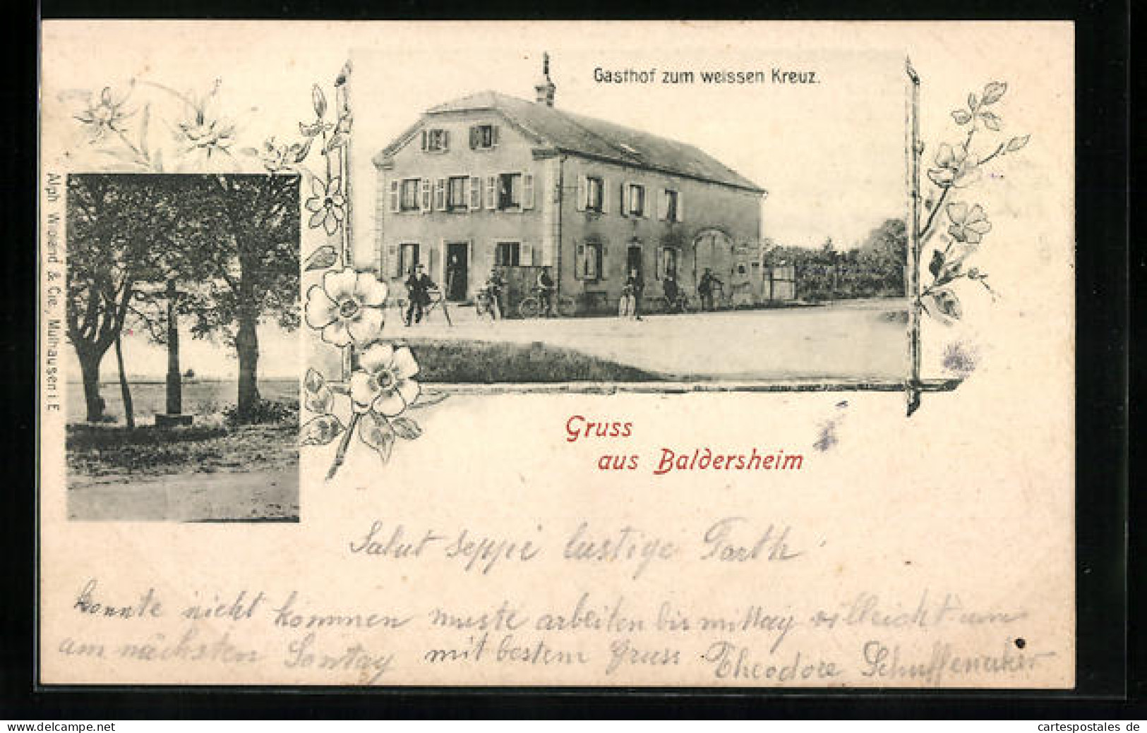 CPA Baldersheim, Gasthof Zum Weissen Kreuz  - Other & Unclassified