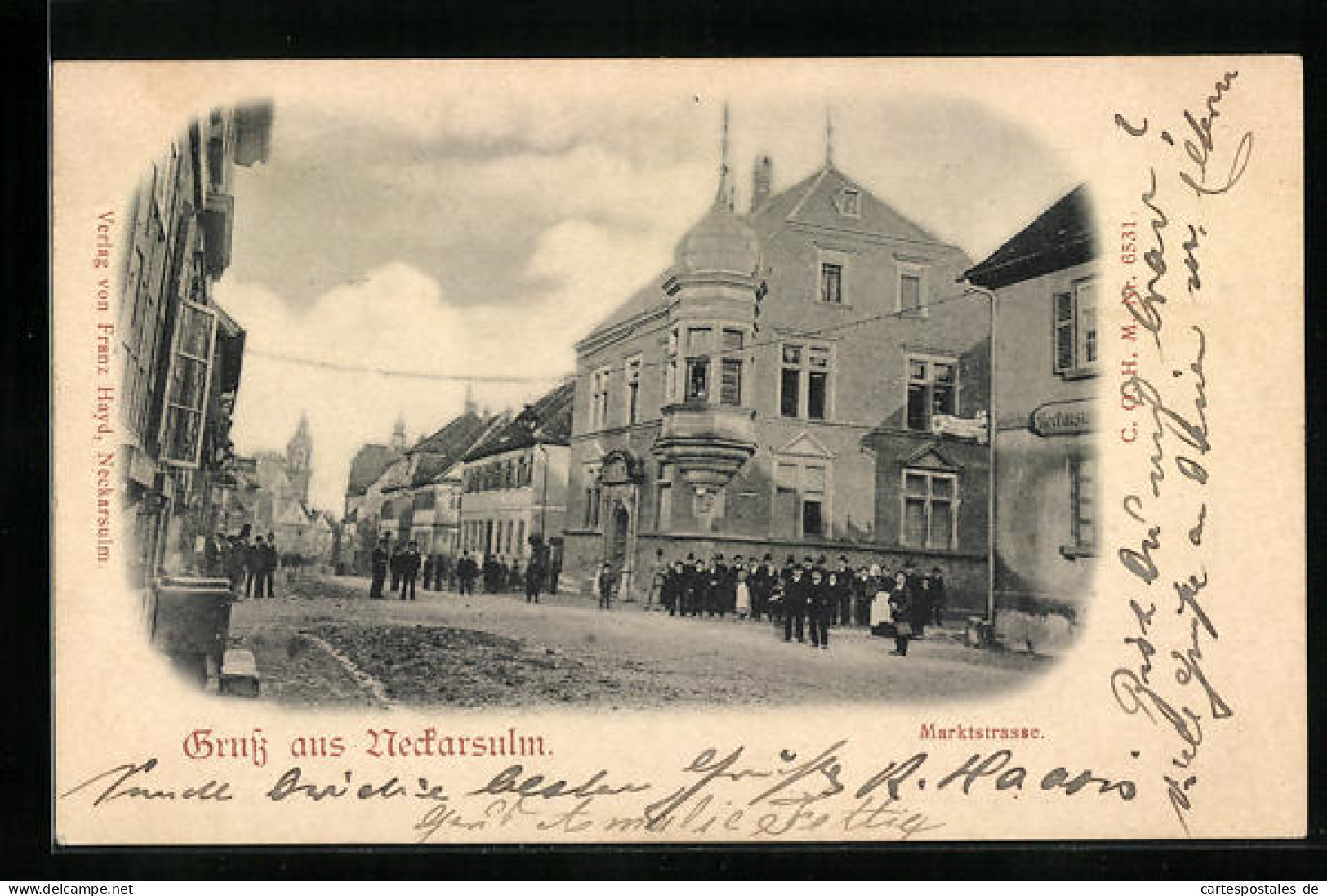 AK Neckarsulm, Marktstrasse Mit Passanten  - Neckarsulm