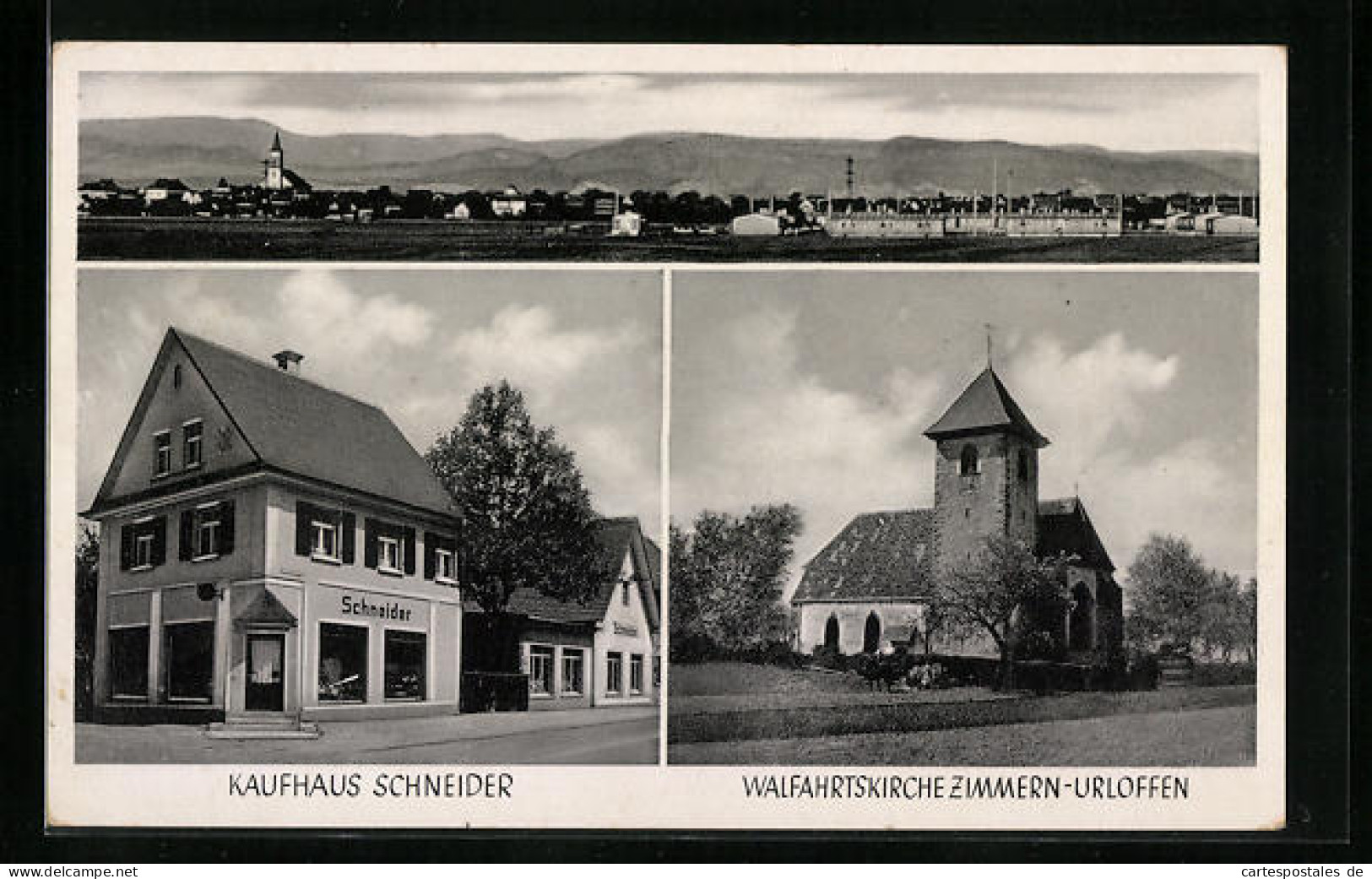 AK Urloffen, Kaufhaus Schneider, Wallfahrtskirche Zimmern, Panorama  - Autres & Non Classés