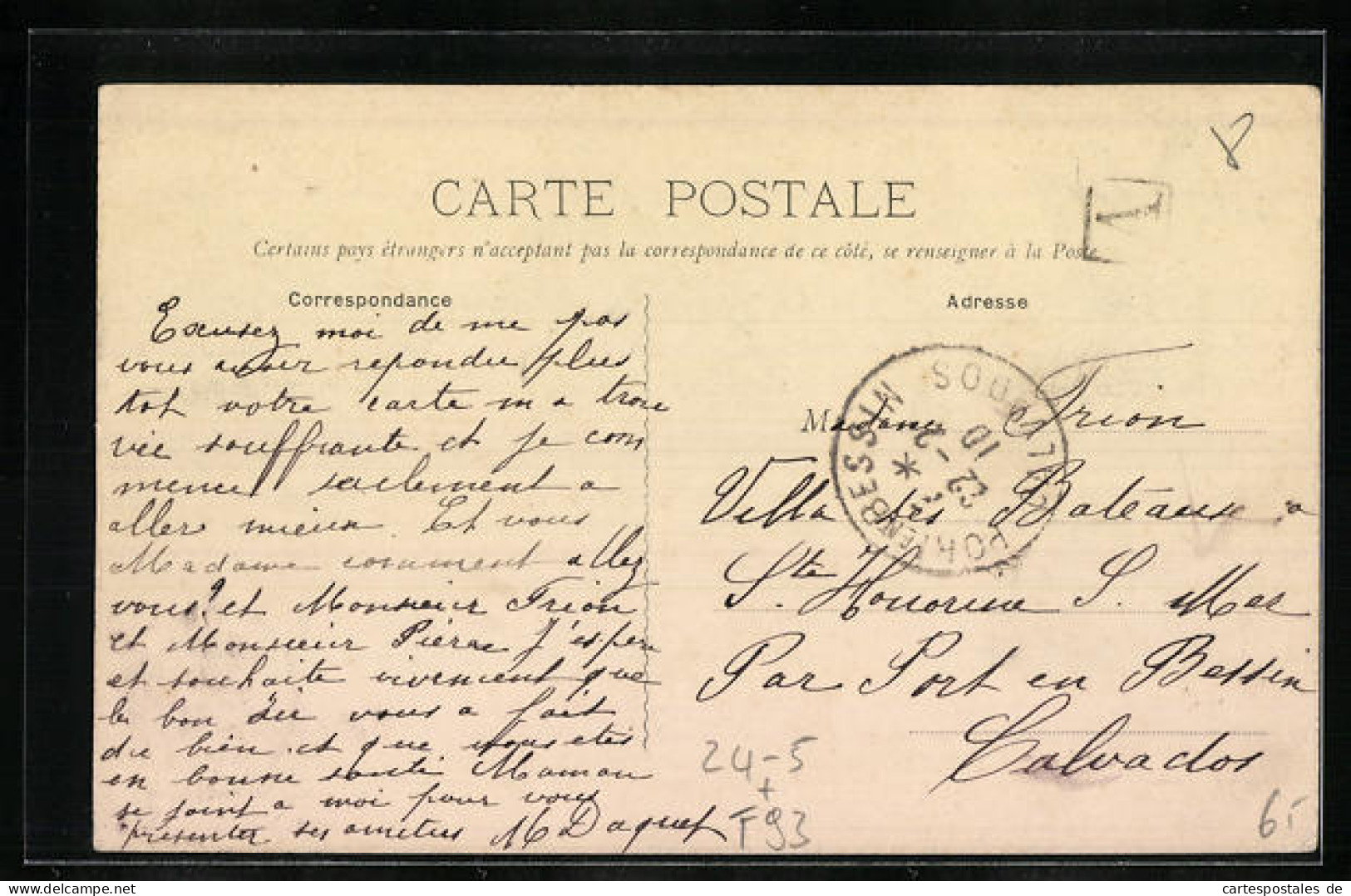CPA Epinay-sur-Seine, Inondations De Janvier 1910, La Fermer, Vue Du Chateau, Inondation  - Autres & Non Classés