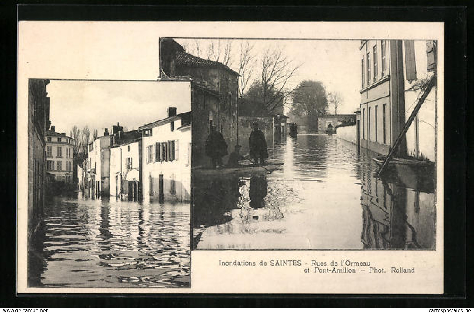 CPA Saintes, Inondations, Rues De L`Ormeau Et Pont-Amillon, Inondation  - Saintes