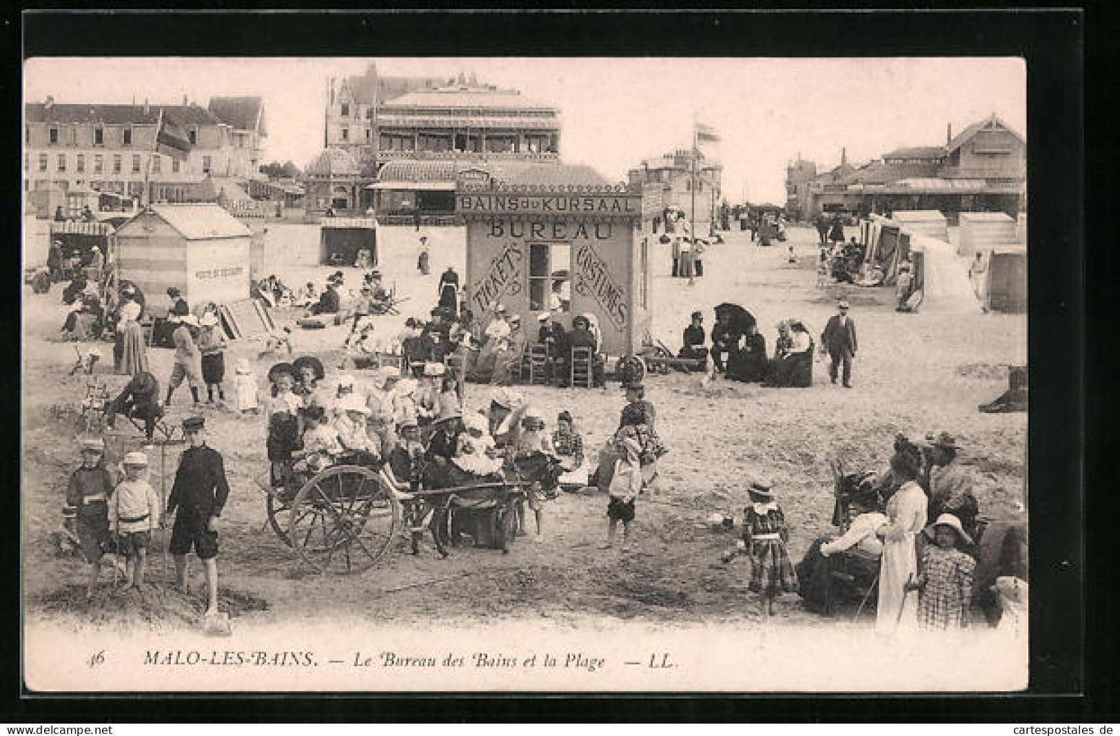 CPA Malo-les-Bains, Le Bureau Des Bains Et La Plage  - Malo Les Bains