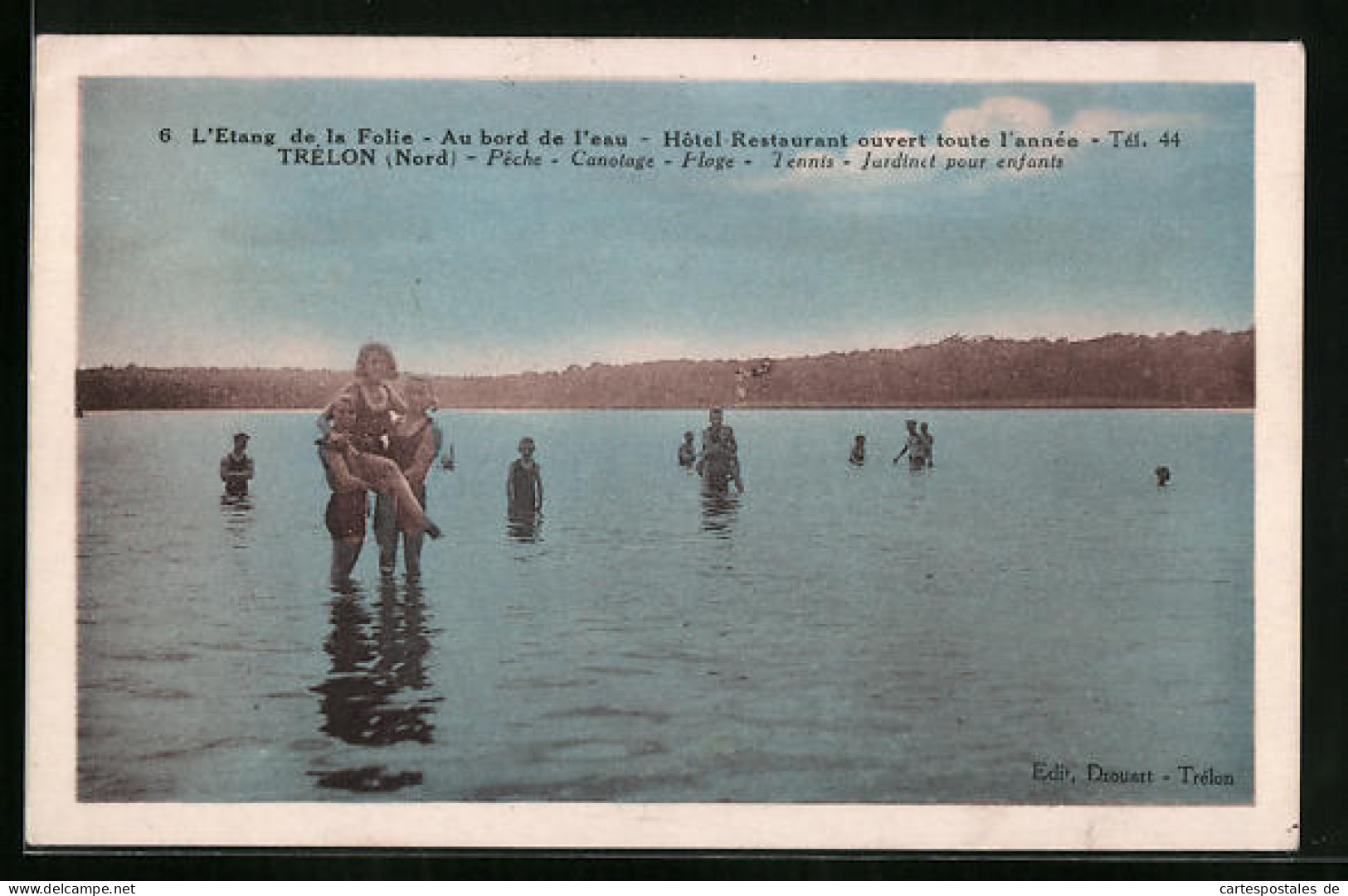 CPA Trélon, L`Etang De La Folie, Au Bord De L`eau  - Other & Unclassified