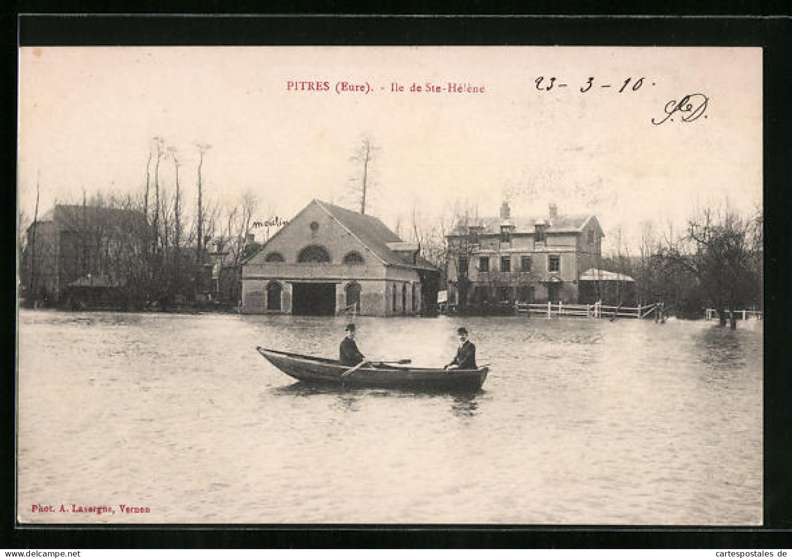 CPA Pitres, Ile De Ste-Hélène, Inondation  - Other & Unclassified