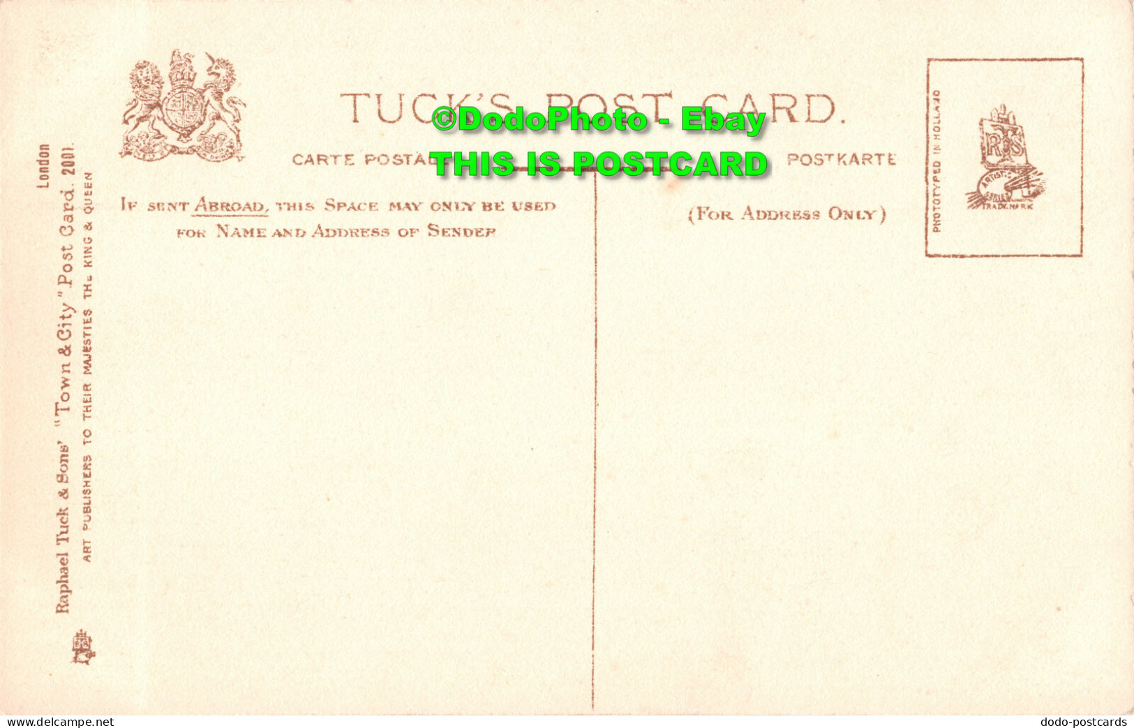 R451833 London. Westminster Abbey. Tuck. Town And City. 2001 - Other & Unclassified