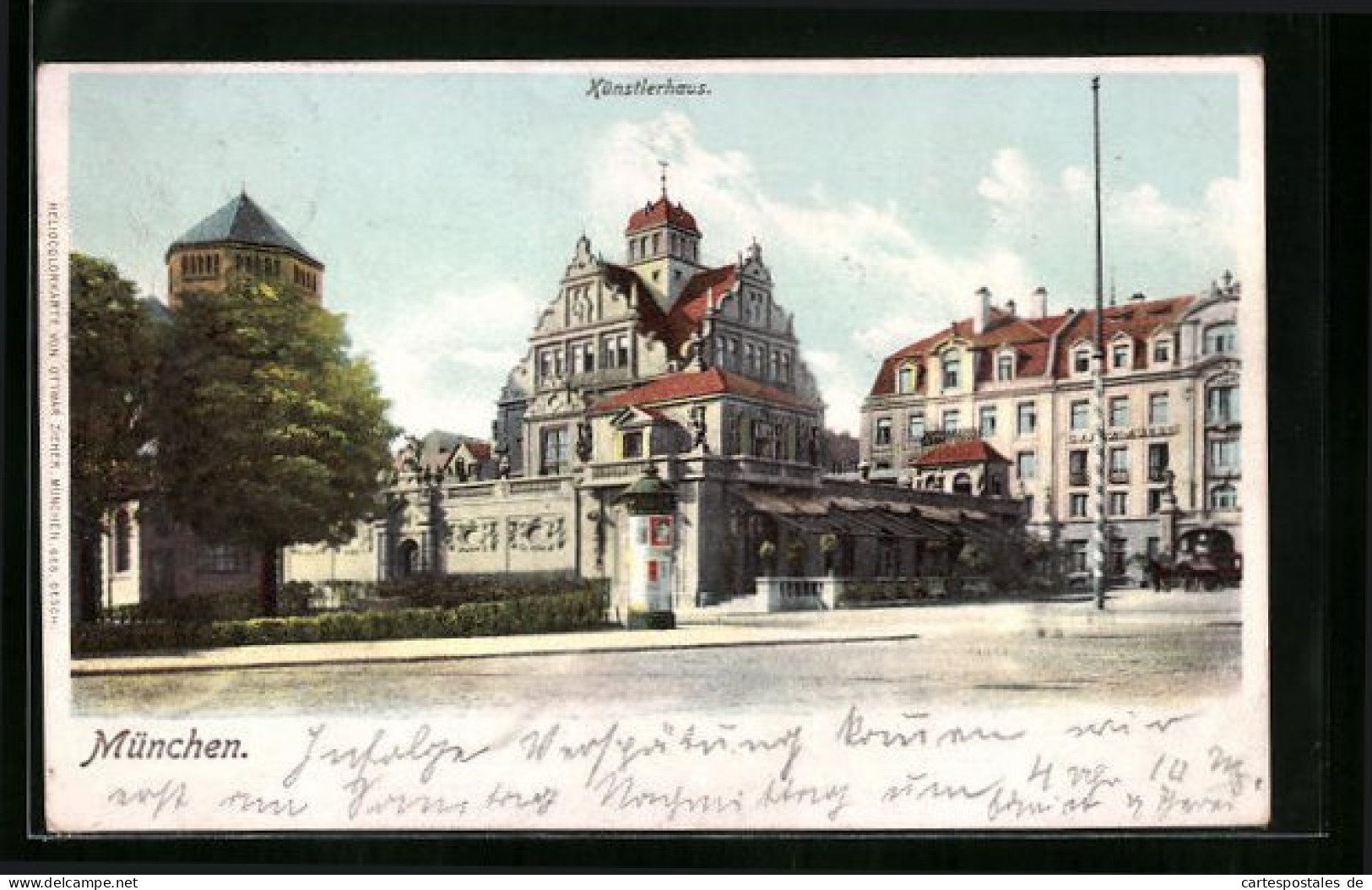 AK München, Künstlerhaus Mit Hotel Und Litfasssäule  - München