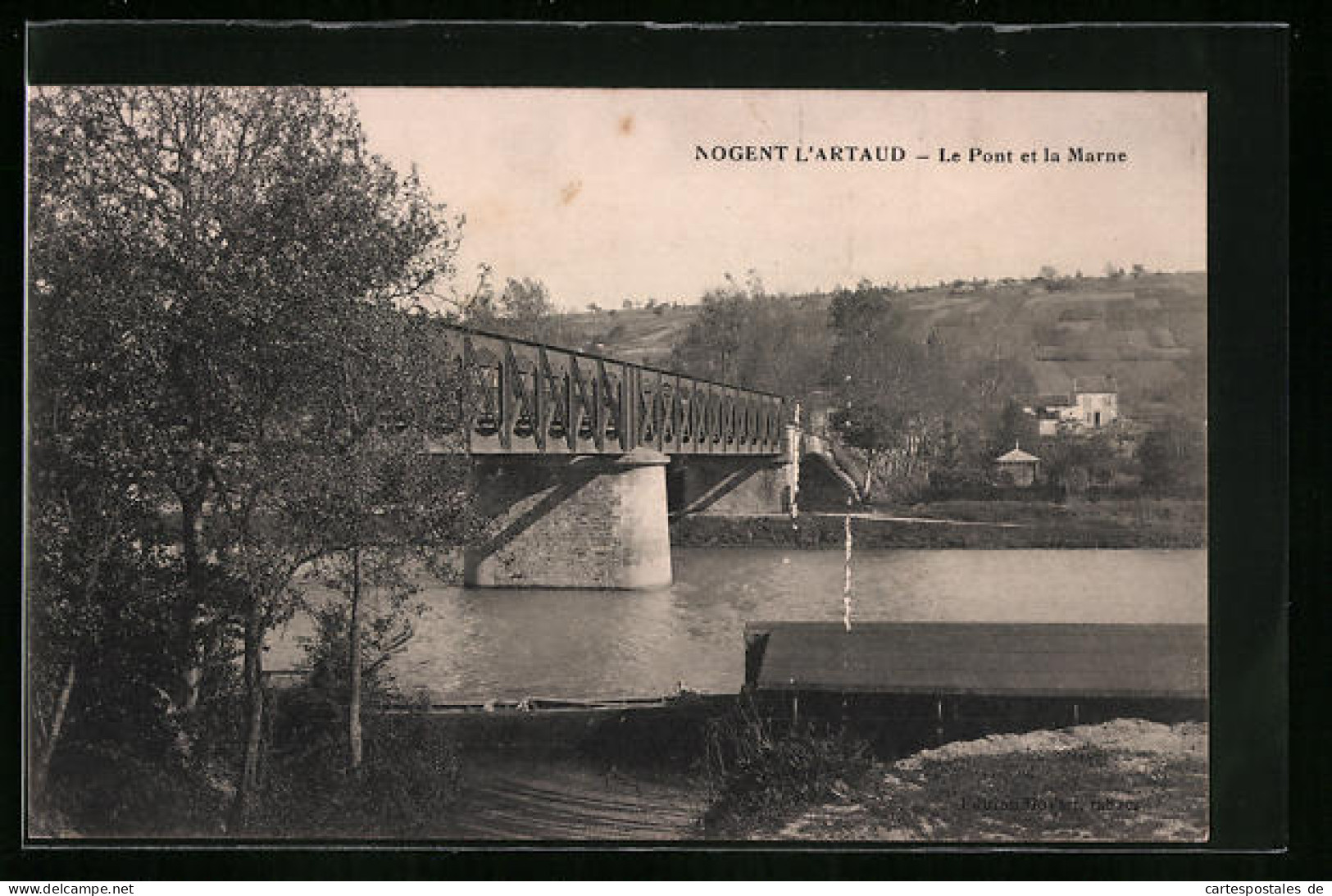 CPA Nogent L`Artaud, Le Pont Et La Marne  - Andere & Zonder Classificatie