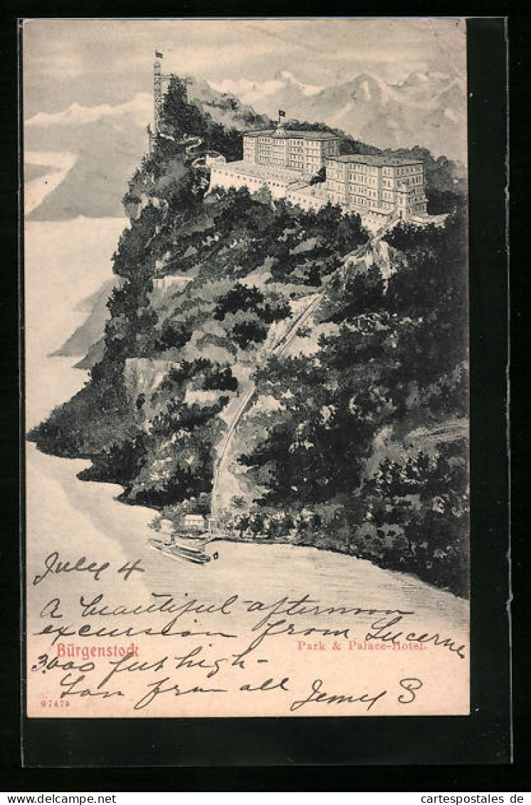 Künstler-AK Bürgenstock, Park Und Palace-Hotel  - Other & Unclassified