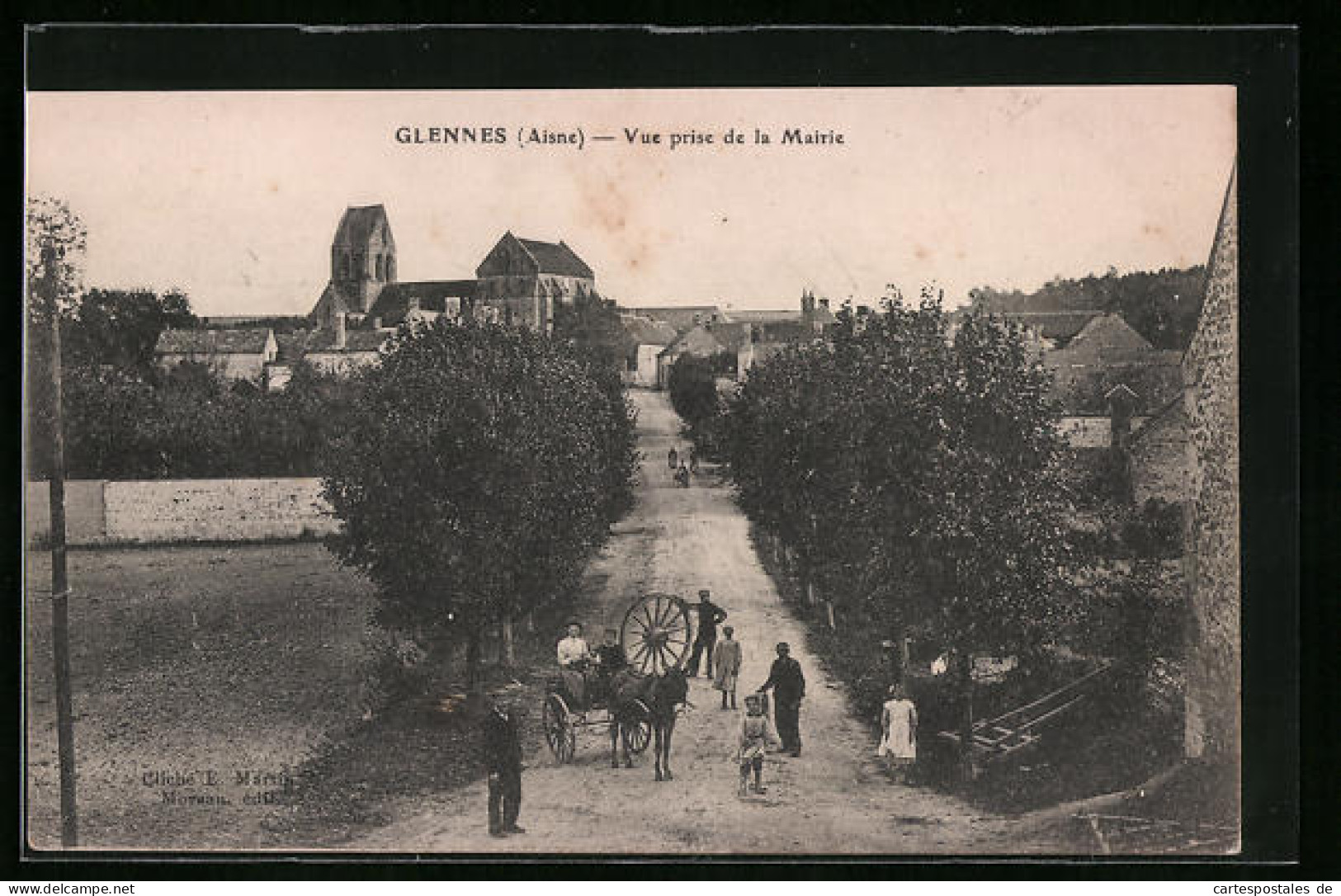 CPA Glennes, Vue Prise De La Mairie  - Sonstige & Ohne Zuordnung