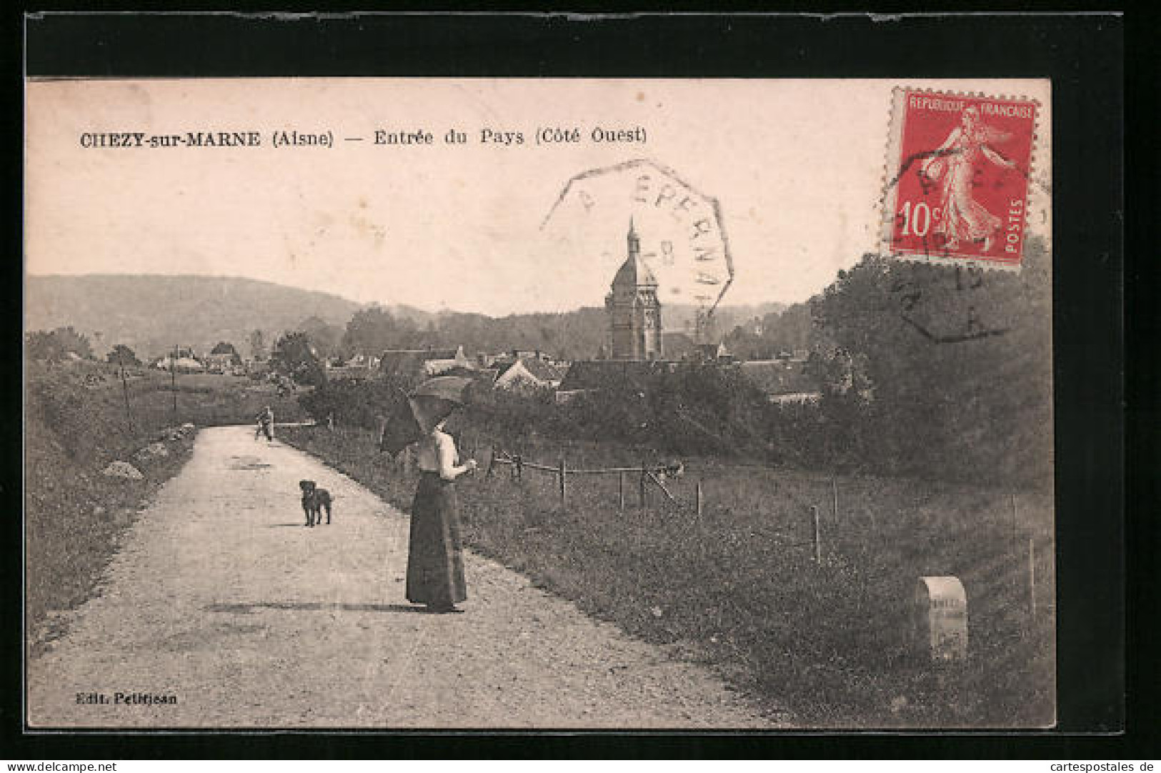 CPA Chézy-sur-Marne, Entrée Du Pays  - Sonstige & Ohne Zuordnung