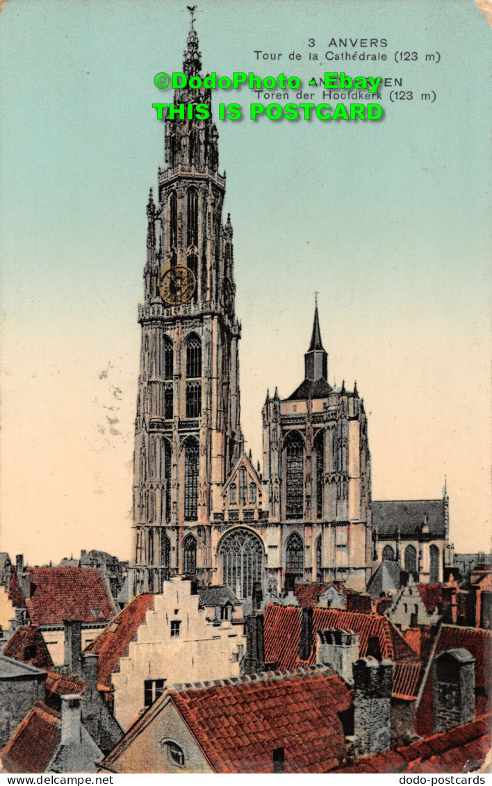 R452012 Anvers. Tour De La Cathedrale. Postcard. 1910 - Welt