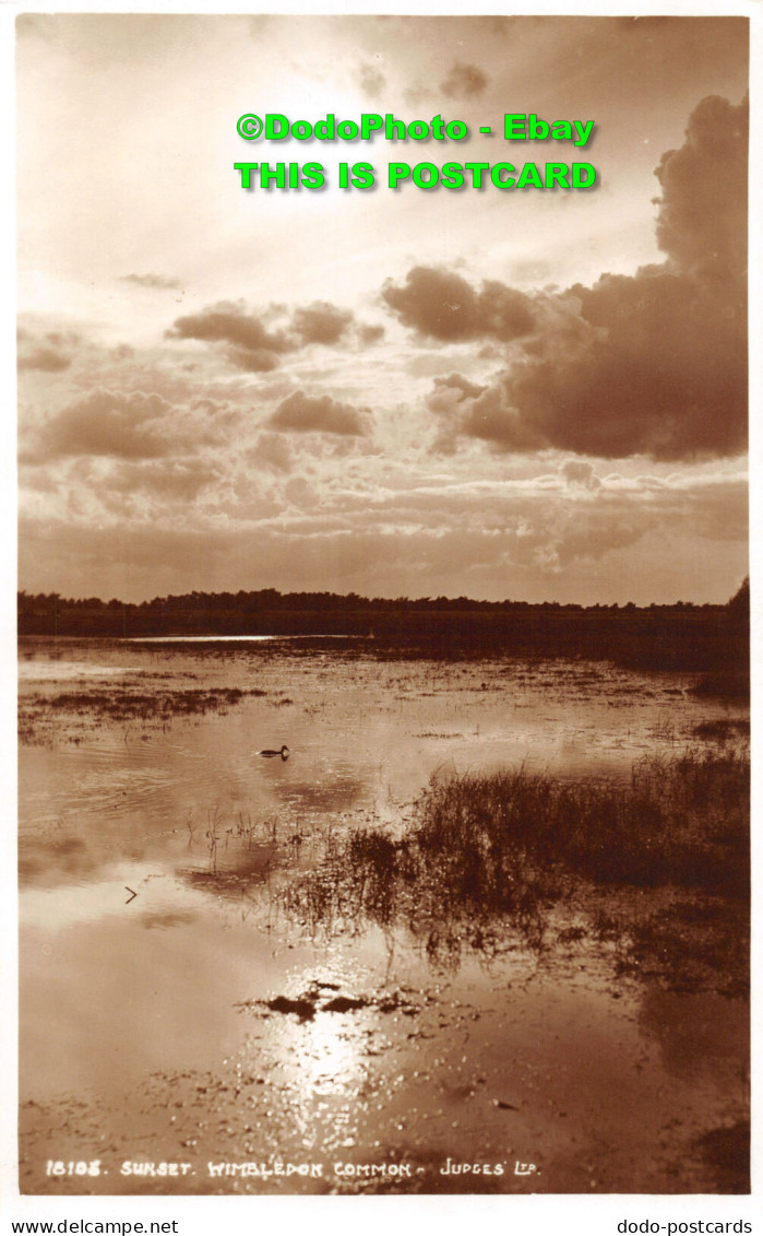 R452026 Sunset. Wimbledon Common. Judges. 18185. Postcard - World