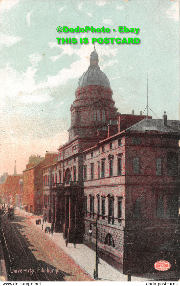 R452060 Edinburgh. University. Postcard. 1907 - Welt