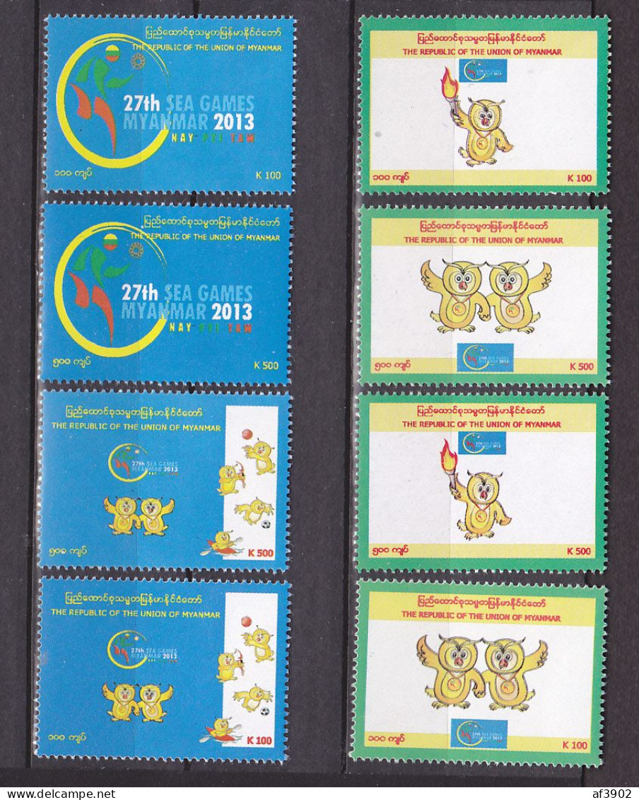 BURMA/MYANMAR STAMP 2013 ISSUED 13RD SEAP GAMES COMEMORATIVE SET, MNH - Myanmar (Birmanie 1948-...)