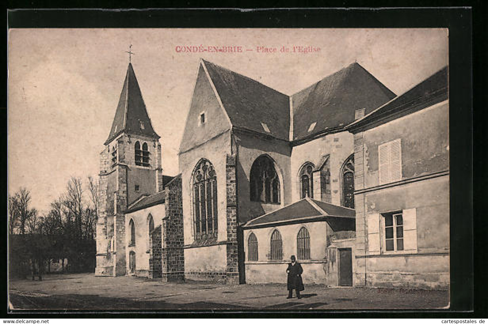 CPA Condé-en-Brie, Place De L'Eglise  - Sonstige & Ohne Zuordnung
