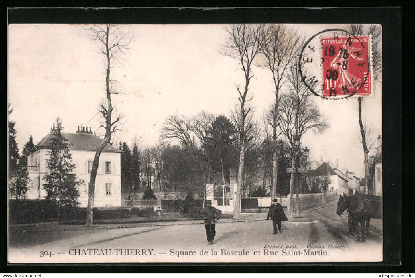 CPA Chateau-Thierry, Square De La Bascule Et Rue Saint-Martin  - Chateau Thierry