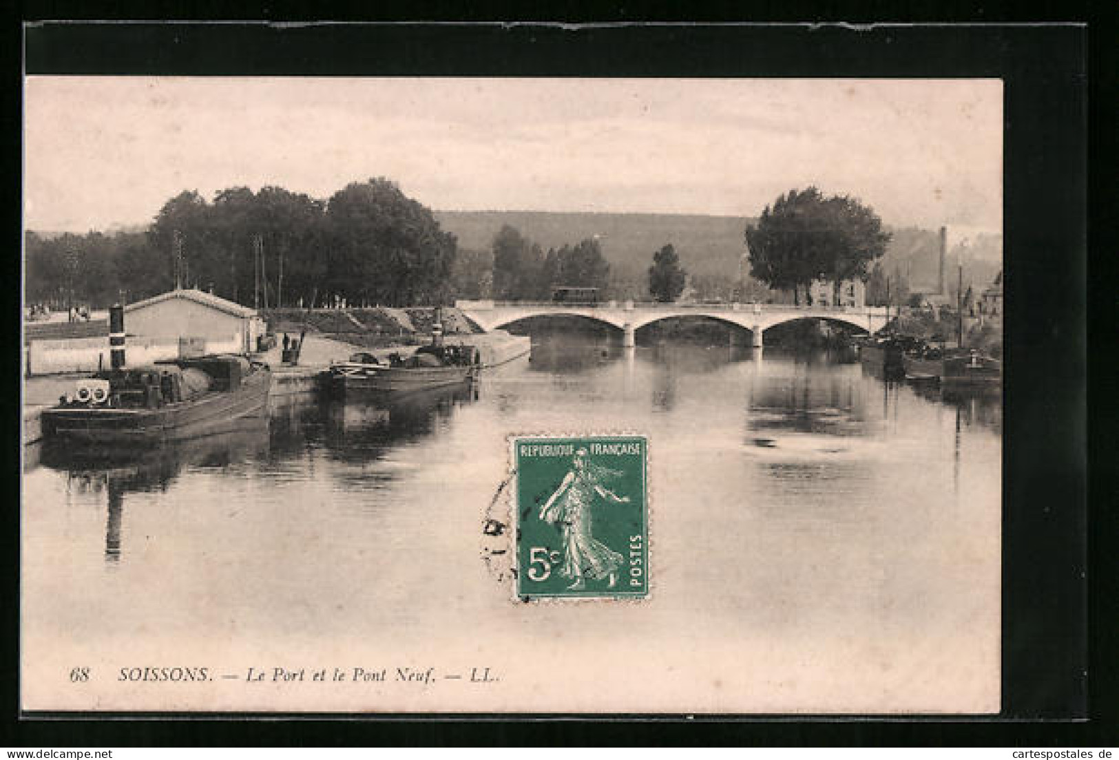 CPA Soissons, Le Port Et Le Pont Neuf  - Soissons