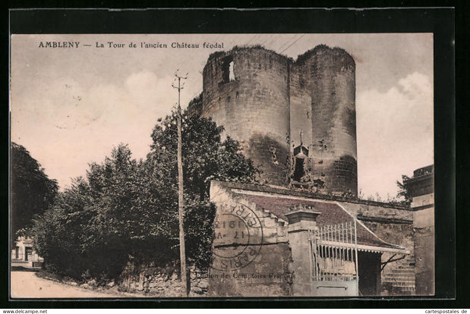 CPA Ambleny, La Tour De L`ancien Château Féodal  - Other & Unclassified