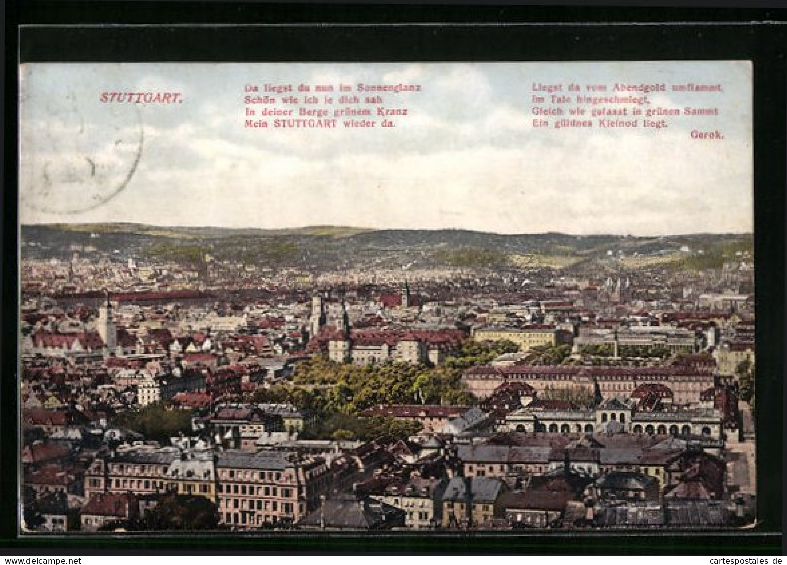 AK Stuttgart, Stadtpanorama Aus Der Vogelschau  - Stuttgart