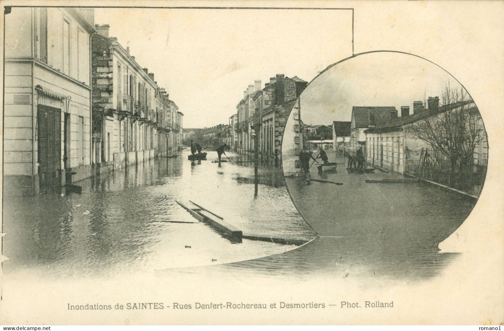 17)   SAINTES  - Inondations De Saintes - Rues Denfert Rochereau Et Desmortiers - Saintes