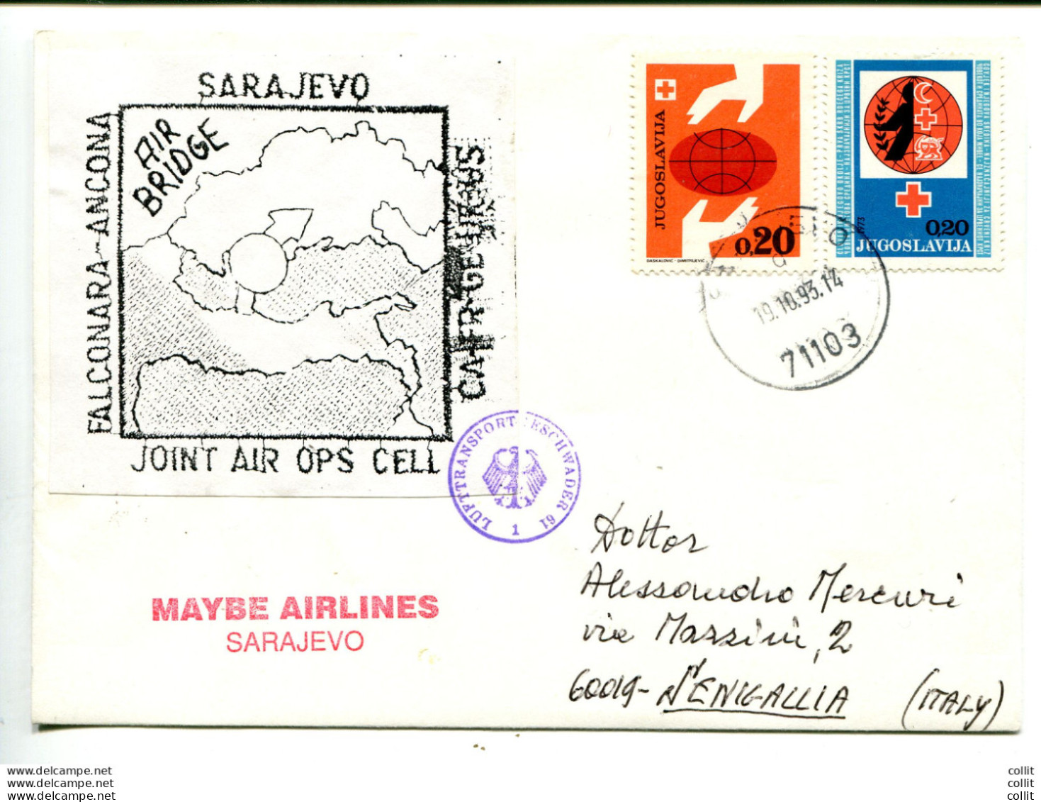 Sarajevo "Maybe Airlines" - Aerogramma - 1946-60: Marcophilia