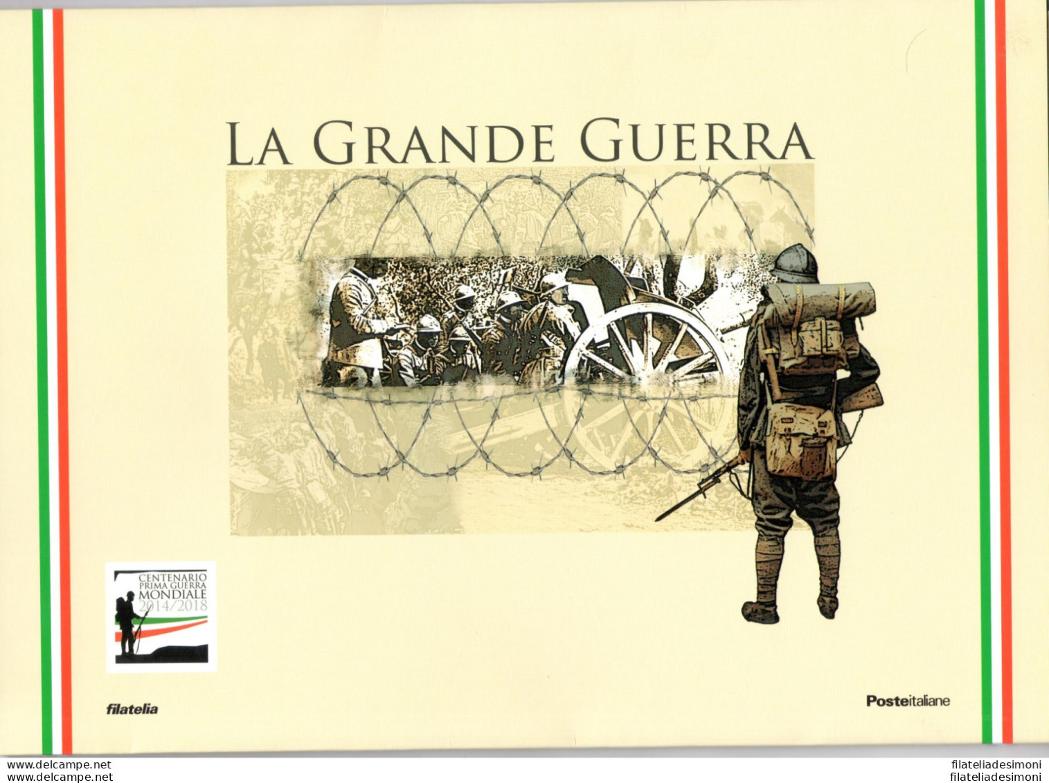 2015 Italia - Repubblica, Folder - La Grande Guerra - MNH** - Geschenkheftchen