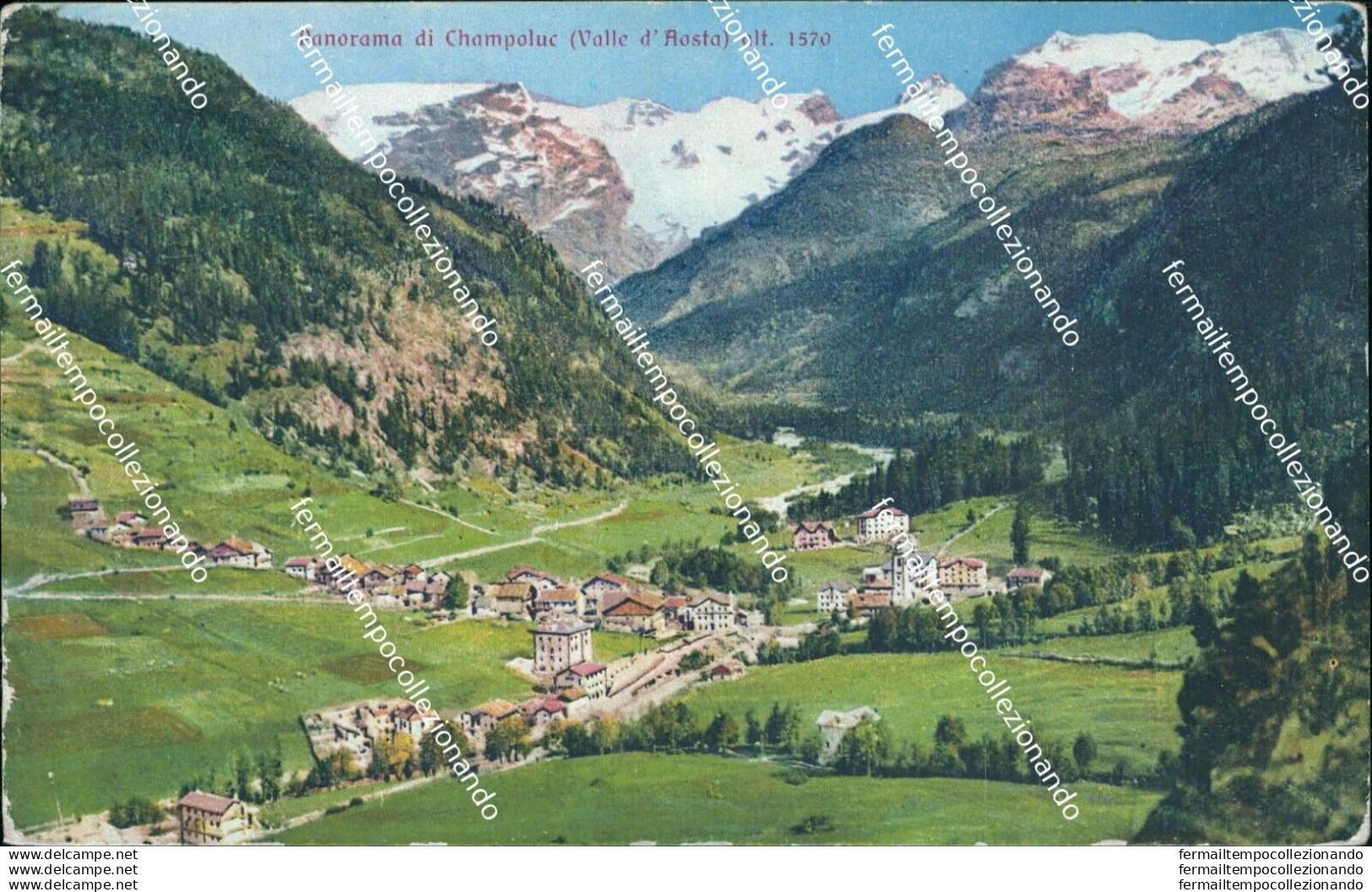Bf400 Cartolina Panorama Di Champoluc Provincia Di Aosta - Aosta
