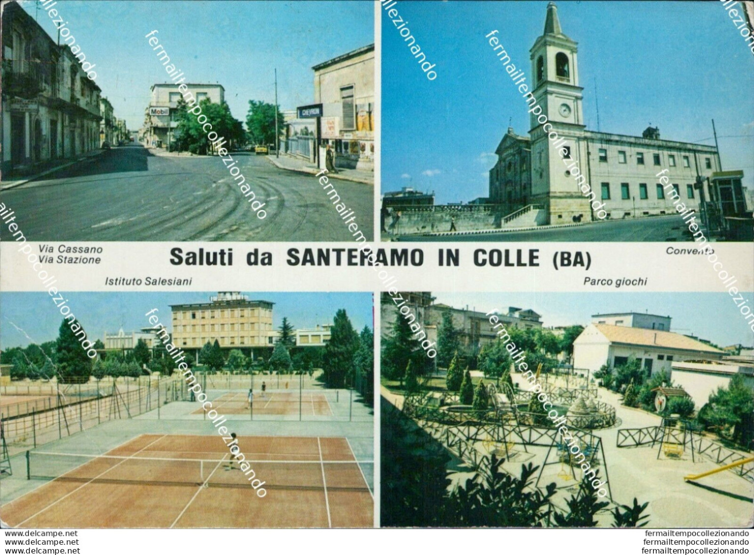 U698 Cartolina Saluti Da Santermo In Colle Provincia Di Bari - Bari