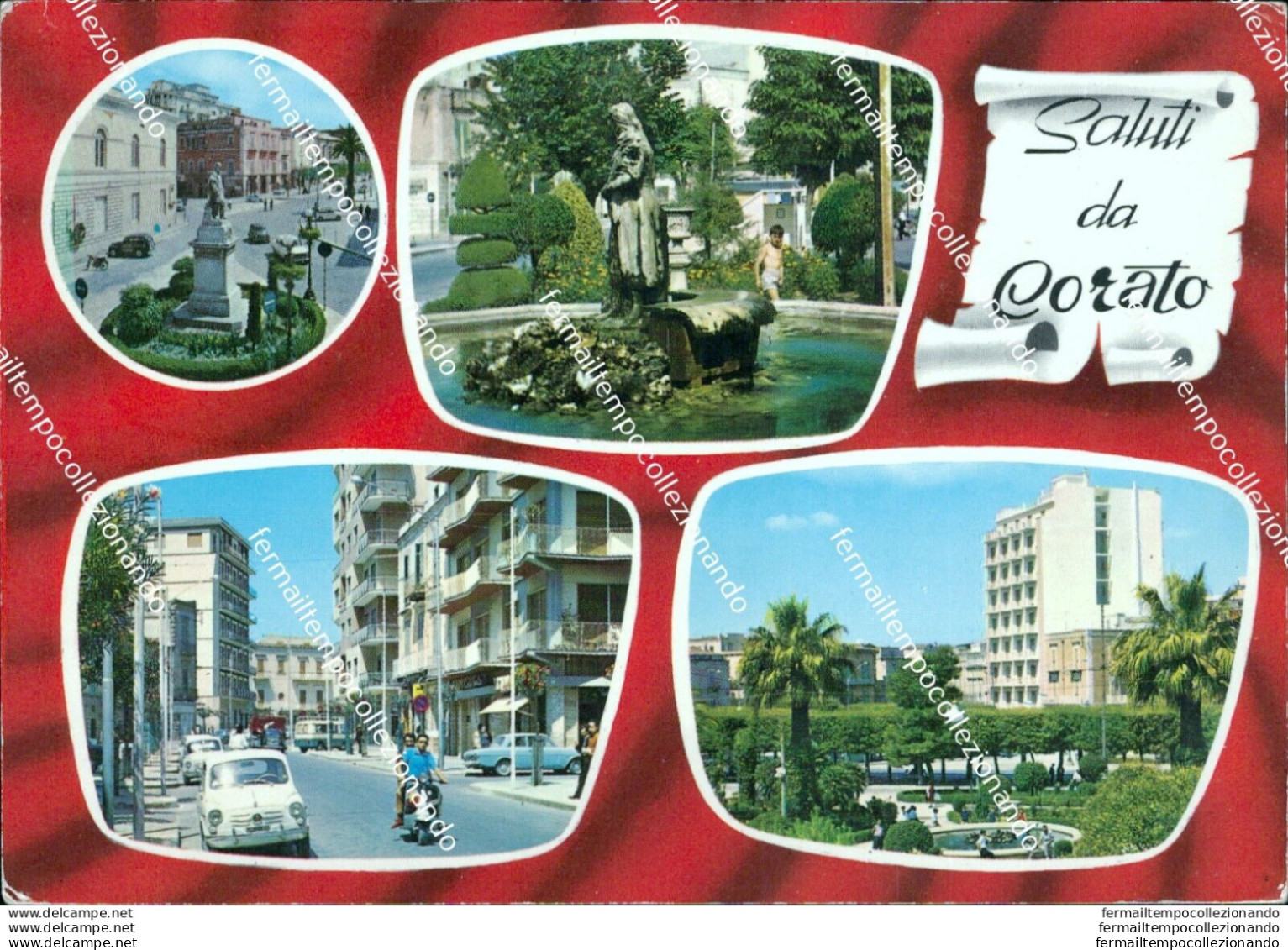 U671 Cartolina Saluti Da Corato Provincia Di Bari - Bari