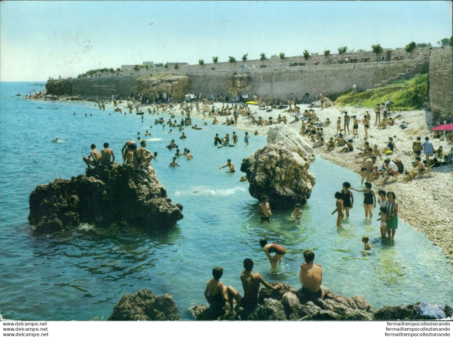 U621 Cartolina Bisceglie Spiaggia Salsello Provincia Di Bari - Bari