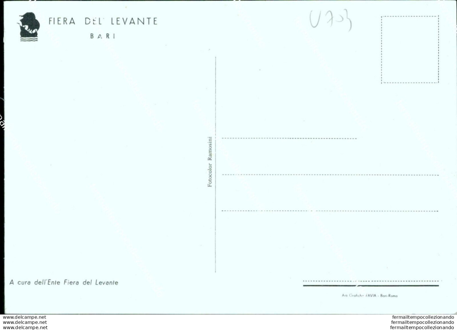 U703 Cartolina Bari Citta' Fiera Del Levante - Bari