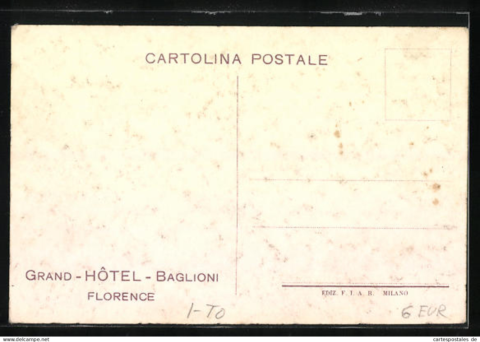 Artista-Cartolina Florence, Grand Hotel Baglioni  - Firenze (Florence)