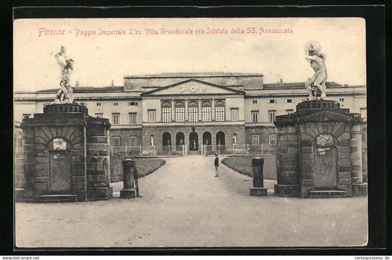 Cartolina Firenze, Poggio Imperiale L`ex Villa Granducale Ora Istituto Della SS. Annunziata  - Firenze (Florence)