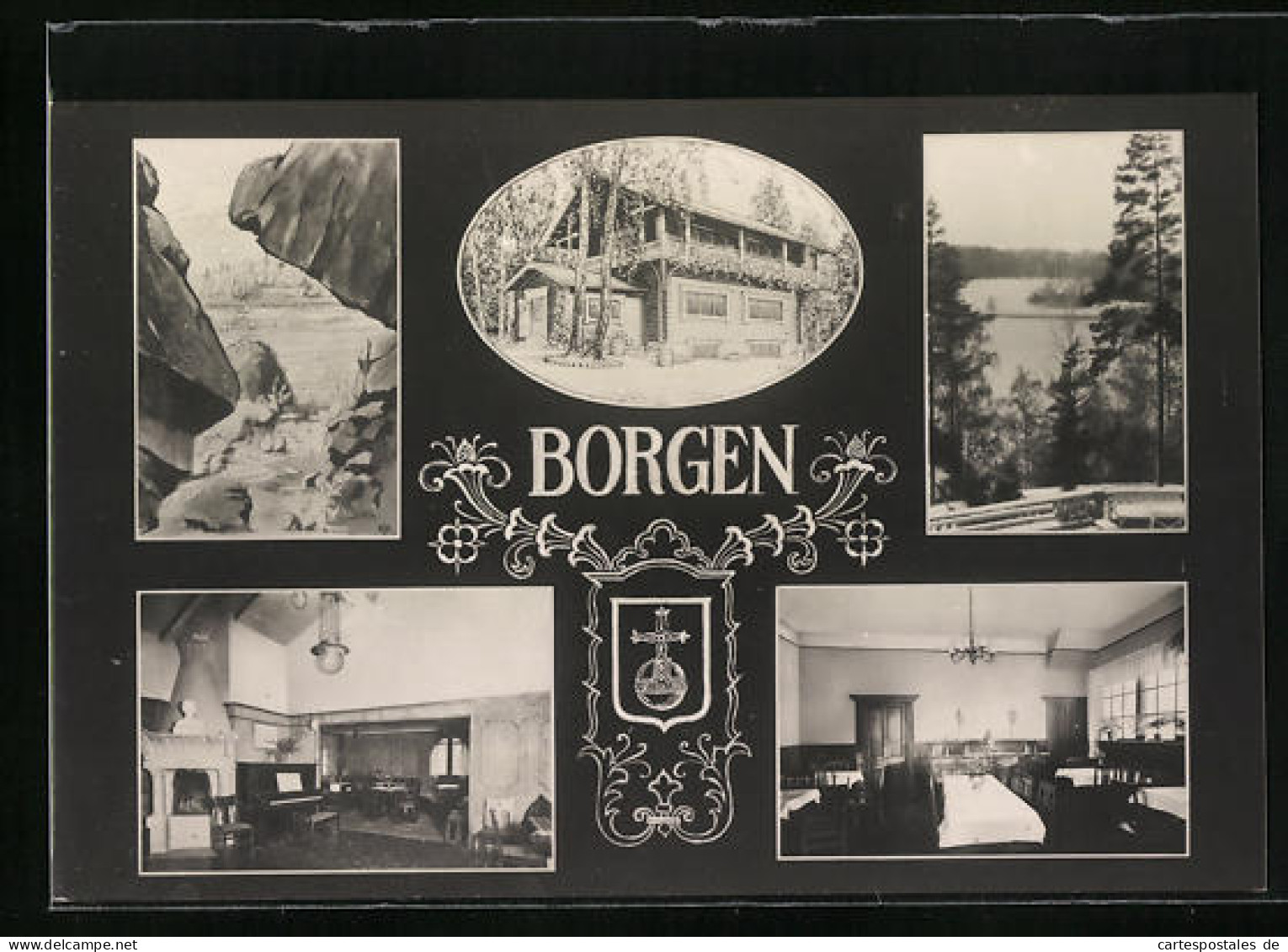 AK Borgen, Gasthaus, Innenansichten  - Suède