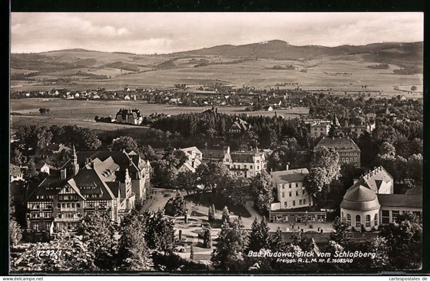 AK Bad Kudowa, Blick Vom Schlossberg Auf Den Ort  - Schlesien