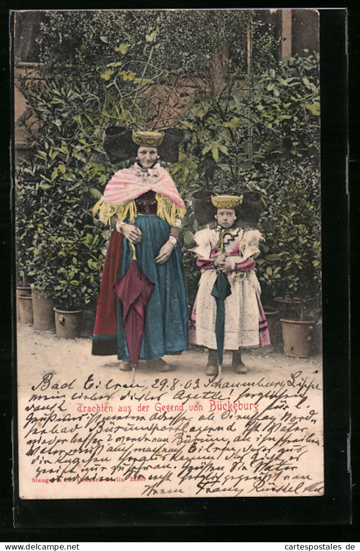 AK Bückeburg, Frau Und Mädchen In Tracht  - Costumes
