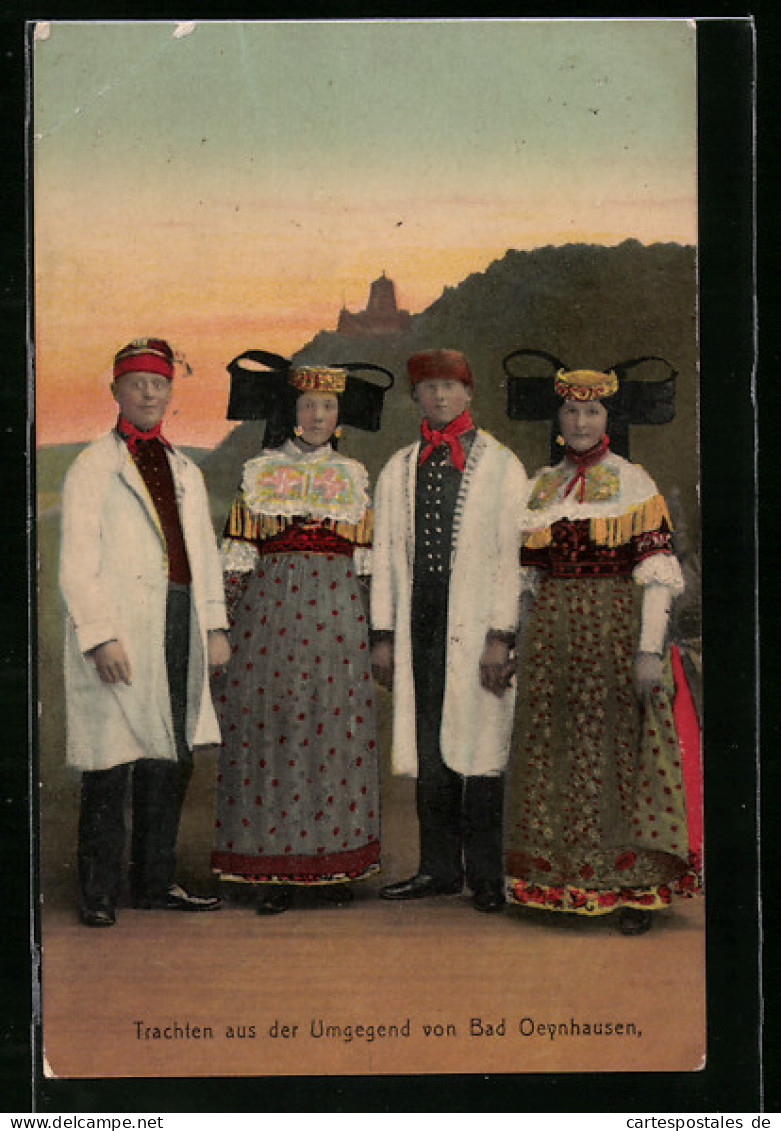 AK Bad Oeynhausen, Männer Und Frauen In Tracht  - Costumes