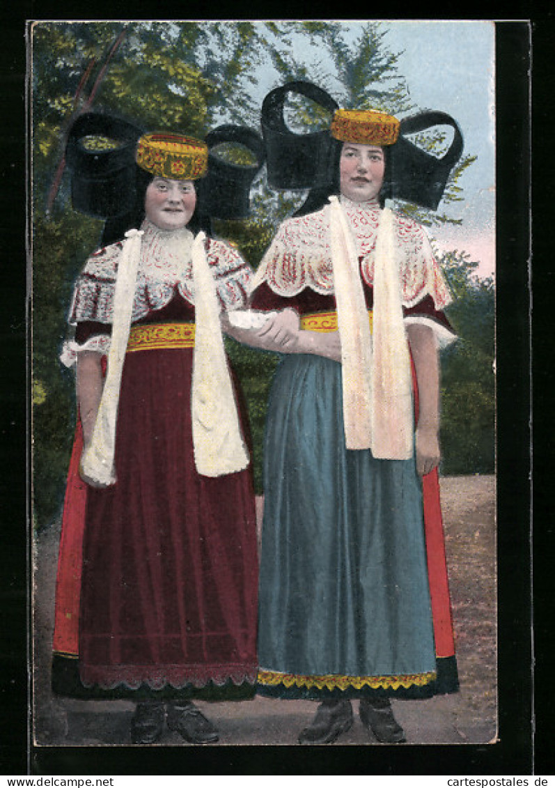 AK Zwei Frauen In Schaumburg-Lippischer Landestracht  - Costumes