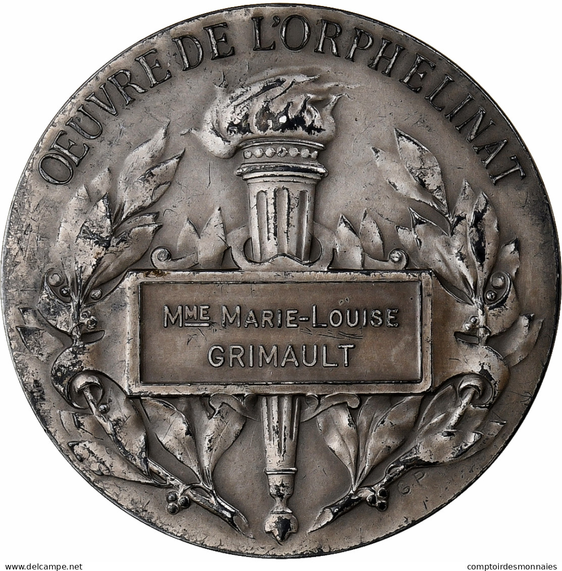 France, Médaille, Oeuvre De L'Orphelinat, Maréchal Foch, 1975, Argent - Other & Unclassified