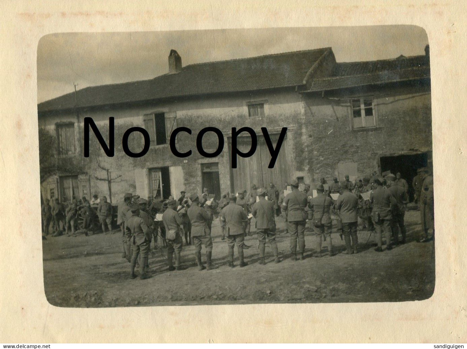 PHOTO FRANCAISE - UN CONCERT MILITAIRE A VALHEY PRES DE ARRACOURT MEURTHE ET MOSELLE  GUERRE 1914 1918 - Krieg, Militär