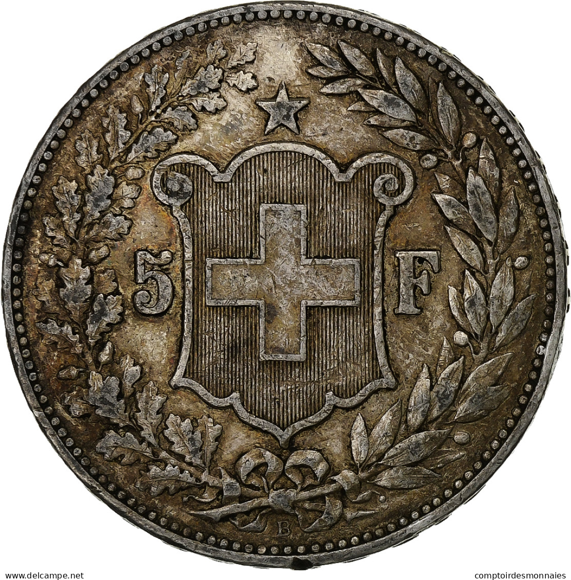 Suisse, 5 Francs, 1892, Bern, Argent, TB+, KM:34 - Autres & Non Classés