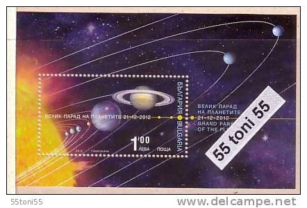 2012, Grand Parade Of The Planets  S/S-MNH  BULGARIA / Bulgarie - Neufs