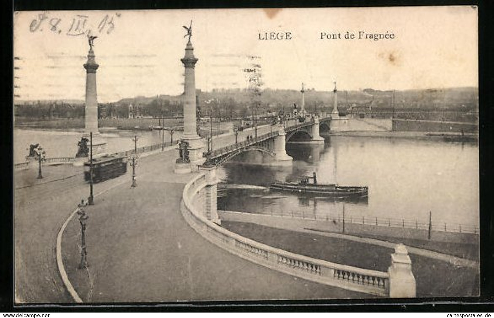 AK Liège, Pont De Fragnée, Strassenbahn  - Strassenbahnen