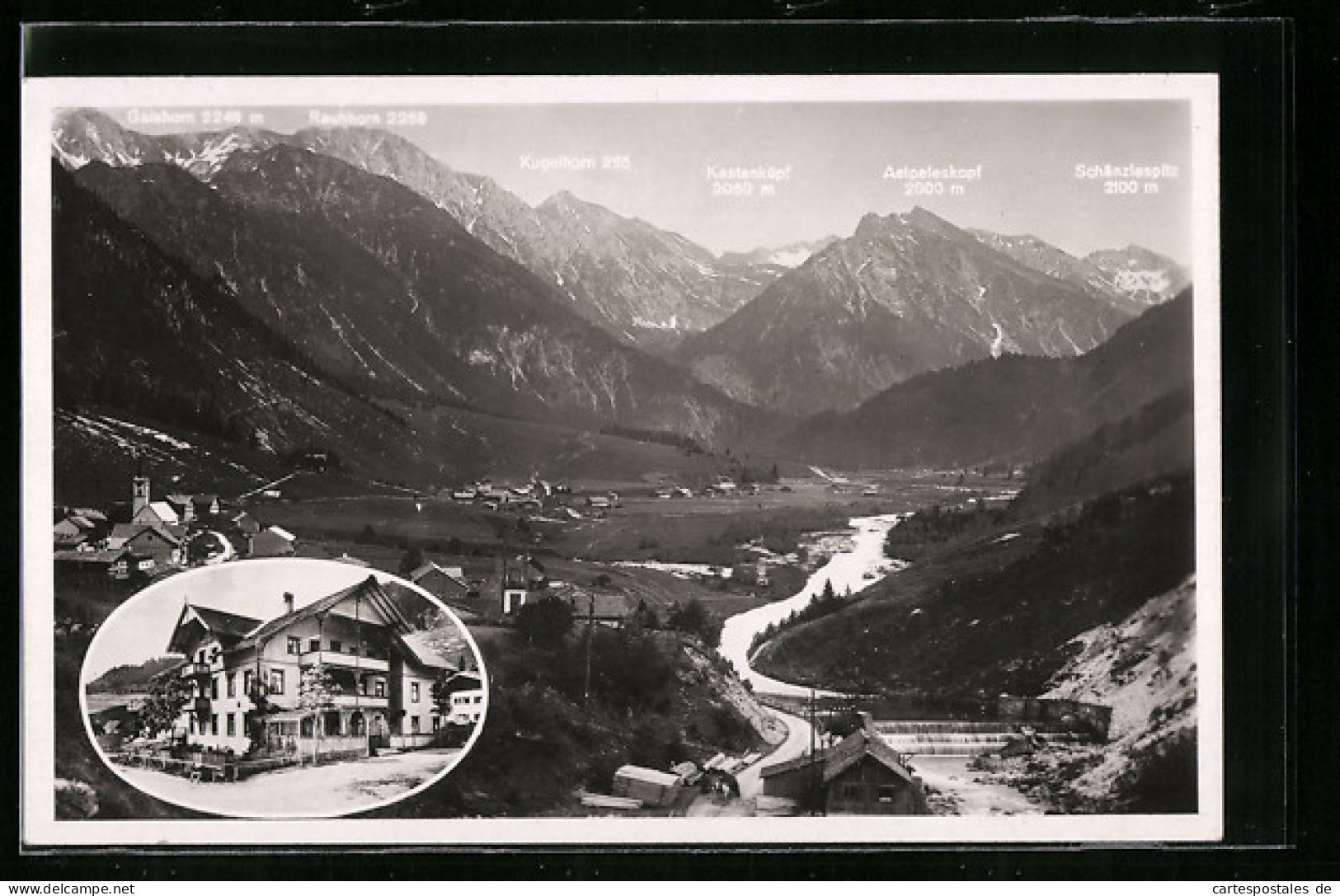 AK Hinterstein /Algäuer Alpen, Gasthof Und Pension Zum Steinadler, Panorama Mit Gaishorn, Rauhhorn Und Kugelhorn  - Sonstige & Ohne Zuordnung